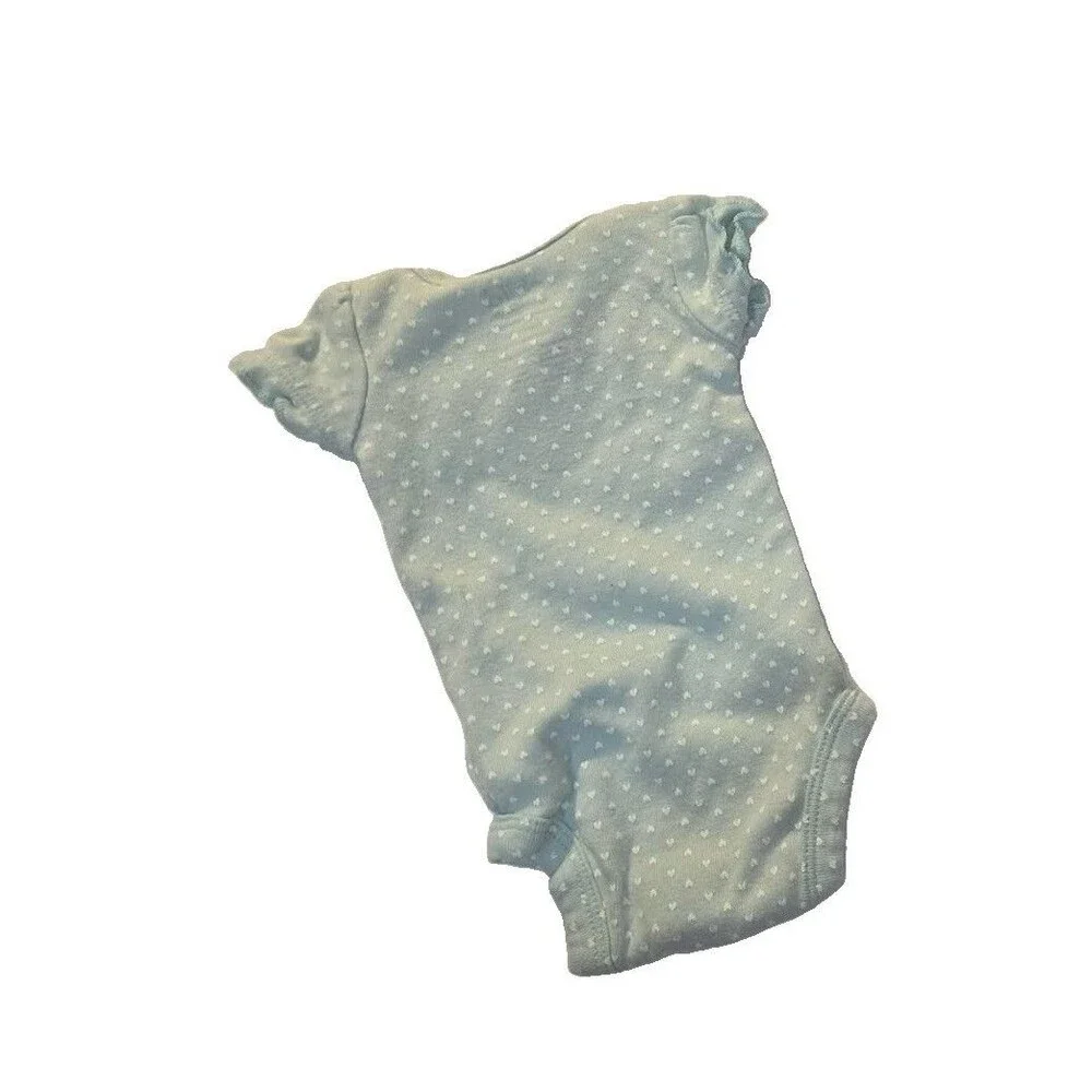 Baby Girl Nwot Child Of Mine By Carter's Preemie Blue Polka Dot Owl Bodysuit